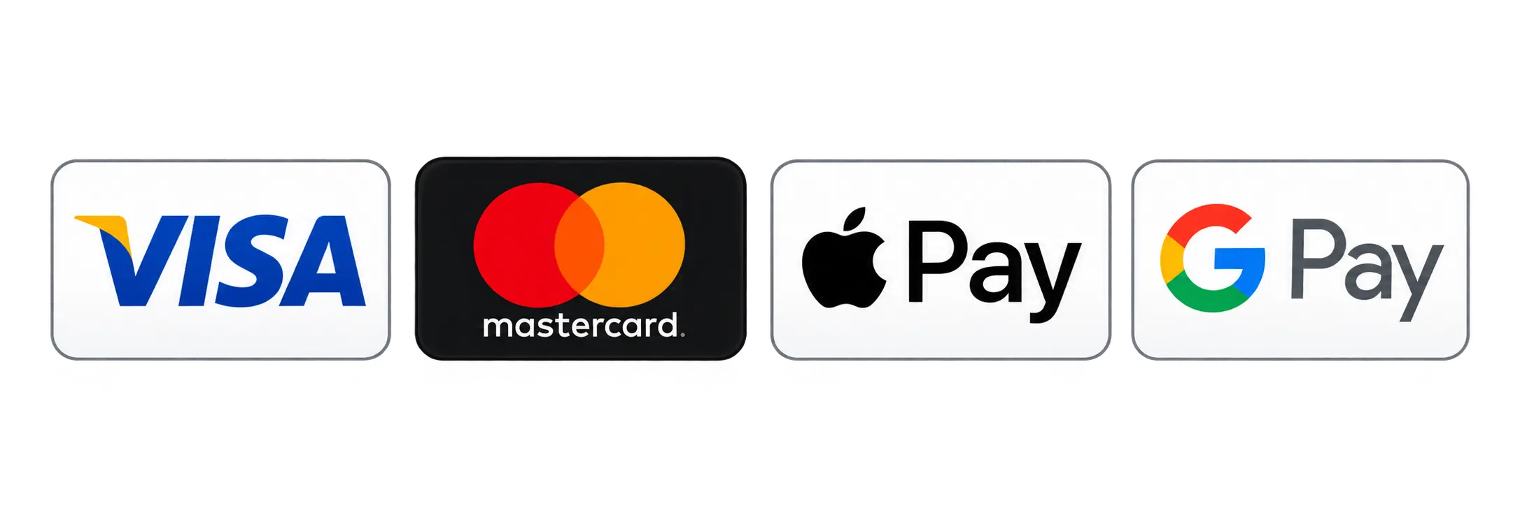 Visa Mastercard Apple Pay Google Pay